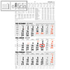 Alpha 3-Monats-Wandkalender - 30 x 48.7 cm, 3 Monate/1 Blatt, wei?/grau, 19.0985