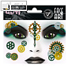 Face Art Sticker "Steampunk Marie", Motivsticker für Gesichter, Glitterfolie, 5