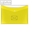 Postmappe, DIN A4, R?cken: zus?tzliche Tasche, PP, gelb, 12 St?ck, 4530119