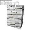 Tragetasche "Newsprint", Papier, Zeitungs-Motiv, 320 x 170 x 440 mm, 50 Stück