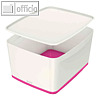 Aufbewahrungsbox MyBox, 18 Liter, 385 x 318 x 198 mm, Kunststoff, wei?/pink