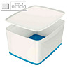 Aufbewahrungsbox MyBox, 18 Liter, 385 x 318 x 198 mm, Kunststoff, wei?/blau