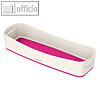 Stifteschale MyBox, DIN lang, 307 x 105 x 55 mm, Kunststoff, weiß/pink