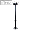 MAUL Garderobenst?nder MAULcaligo, (H)175 cm, 32 Haken, Stahl, schwarz, 9408090