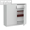 Fl?gelt?renschrank, 42 Ordner, 1.145 x 1.200 x 420 mm, Holz, lichtgrau, 272031