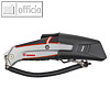 Sicherheits-Cutter mit G?rtel-Halter & Spiralband, Alu, inkl. 3 Klingen, silber