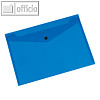 Dokumententasche, DIN A4 quer, max. 50 Blatt, 335 x 237 mm, PP, blau, 5 Stück