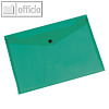 Dokumententasche, DIN A4 quer, max. 50 Blatt, 335 x 237 mm, PP, grün, 5 Stück