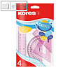 KORES Geometrie-Set GEO15, 4-teilig, sortiert, LIN42103