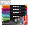 KORES Permanent-Marker "K MARKER", Rundspitze/3 mm, 6er Etui, M20902