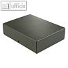 Dokumentenmappe DIN A4, Druckknopf, 80 mm bis 780 Blatt, Karton 350 g/m?, schwar