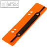 Heftstreifen mit Metalldeckleiste, für DIN A4 & A5, PP, orange, 25 Stück