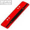Heftstreifen mit Metalldeckleiste, für DIN A4 & A5, PP, rot, 25 Stück, BRG660582