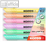 Textmarker HIGH LINER PLUS, Pastellfarben, Keilspitze/0.5-5 mm, sortiert, 6 St.