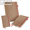 Notizbuch "senseBook RED RUBBER" - 90 x 140 mm, 135 Seiten, liniert, Leder, brau