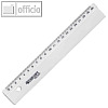 Westcott Flachlineal, L?nge: 300 mm, Kunststoff, transparent, E-10152 BP