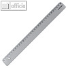 officio Kunststoff-Lineal im Etui, L?nge: 30 cm, Polystyrol, transparent,KF00587