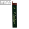Faber-Castell Feinminen, Mine 0.5 mm, H?rte: 2H, 12 St?ck/Dose, 120512