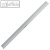 officio Alu-Lineal, Länge: 50 cm, Anti-Slip-Gummieinlage, silber, KF03680