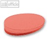 Franken Moderatorenkarten, oval, 190 x 110 mm, rot, 500 Stück, UMZ 1119 07
