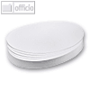 Franken Moderatorenkarten, oval, 190 x 110 mm, weiß, 500 Stück, UMZ 1119 09
