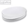 Franken Moderatorenkarten, oval, 190 x 110 mm, wei?, 500 St?ck, UMZ 1119 09