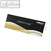Tischnamensschild DIN A4 quer, Dachform, 30 x 9.5 x 11 cm, PS, transparent