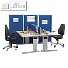 officio L?rmschutzwand, stoffbespannt, B 810 x H 1.600 mm, Alu, blau, 820033650