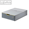 Schubladenbox VARICOLOR 1 SAFE, 280 x 95 x 356 mm, abschlie?bar, grau / gelb