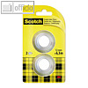 Doppelseitiger Klebefilm, 12 mm x 6.3 m, Kern/? 25 mm, permanent, 2er Pack