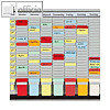 T-Steckkartentafel Projekt-/Baustellenplaner, 473 x 490 mm, 7 x 20 Schlitze
