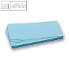Franken Moderationskarten Rechteck, 205 x 95 mm, blau, 500 St?ck, UMZ 1020 18