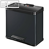 Tret-Abfalltrenner ?ko trio plus L, 3x 9 Liter, Stahl/Kunststoff, schwarz