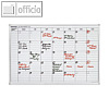 Wochen-Planungskalender, 25 Positionen/Mitarbeiter, 7-Tage-Woche, 90 x 60 cm