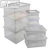 Aufbewahrungsbox/Schuhbox bea, 2 x 5.6 L/ 3 x 1.7 L/ 3 x 18 L, PP, transparent, 