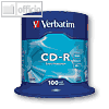 Verbatim CD-R Rohlinge Extra Protection, 700 MB, 52x Speed, 100er Spindel, 43411