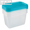 Frischhaltedose fredo fresh, 0.75 Liter, 105 x 155 x 85 mm, PP, transparent/blau