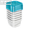 Frischhaltedose fredo fresh, 0.09 Liter, 65 x 65 x 40 mm, PP, transparent/blau, 
