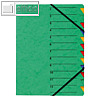 Pagna Ordnungsmappe "EASY", DIN A4, Karton, 12 Fächer, grün, 24131-03