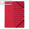 Pagna Ordnungsmappe "EASY", DIN A4, Karton, 12 Fächer, rot, 24131-01