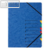 Pagna Ordnungsmappe "EASY", DIN A4, Karton, 7 Fächer, blau, 24061-02