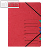 Pagna Ordnungsmappe "EASY", DIN A4, Karton, 7 Fächer, rot, 24061-01