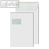 Faltenversandtasche Securitex C4, wasserfest, Fenster, Haftklebung, weiß, 100 St
