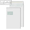 Faltenversandtasche Securitex C4, wasserfest, Fenster, Haftklebung, wei?, 100 St