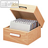HAN Karteikasten aus Holz, DIN A6 quer, f?r 900 Karten, 506