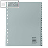 officio Zahlenregister, "1-20", DIN A4+ ?berbreit, Kunststoff, grau, 1 Satz