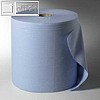 Putzrollen, 3-lagig, (L)380 m x (B)36 x (Ø)38 cm, Tissue, blau, 1.000 Blatt
