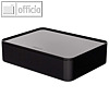 Utensilienbox ALLISON, 26 x 19.5 x 6.8 cm, Deckel, stapelbar, ABS, schwarz