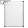 Schaukasten Enclore f?r Innenbereich, 6x A4, 710 x 664 mm, Alu, silber matt