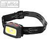 LED-Kopflampe HD200B, 3 W, 200 Lumen, inkl. Pfeife, 47x68x34 mm, ABS, schwarz